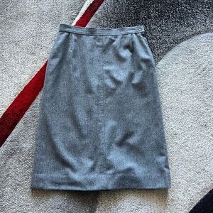 Pendleton Vintage Gray Virgin Wool MIDI Pencil Skirt